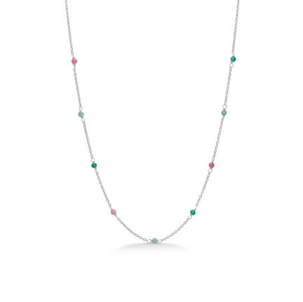 Daylight Necklace - Forgyldt farverig halskæde med perler