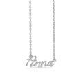 Name Tag Necklace Anna - necklace with name - name necklace in sterling silver