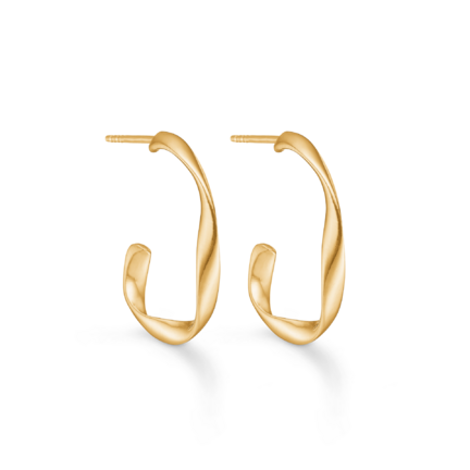 Arch Earrings - Twisted earrings in an organic look in 925 sterling silver plated in 18 ct gold